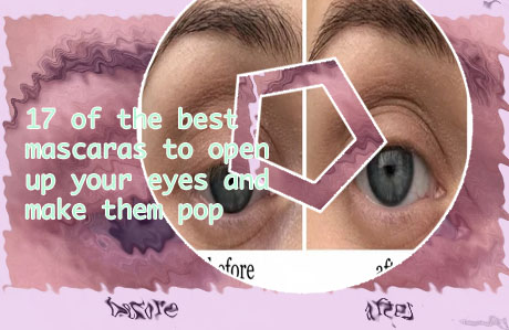 Brown mascara before and after
