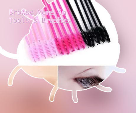 Disposable eyelash brushes