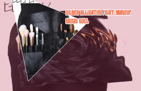 Makeup brush roll bag